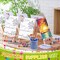 6 Set Pre Drawn Canvas for Painting for Adults Sip and Paint Kit with Easels 8 x 10 Inches Paint Party Kit with Printed Canvas Paints Brushes Palette Apron(Seaside Sunset)